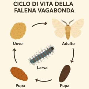 infografica ciclo di vita falena