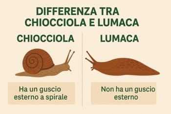 infografica chiocciola e lumaca