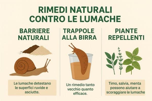 infografica rimedi contro lumache