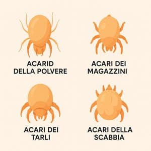 immagini e foto di acari: tipi di acari