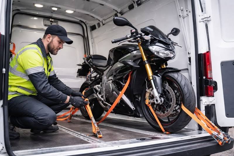 foto su come trasportare una moto